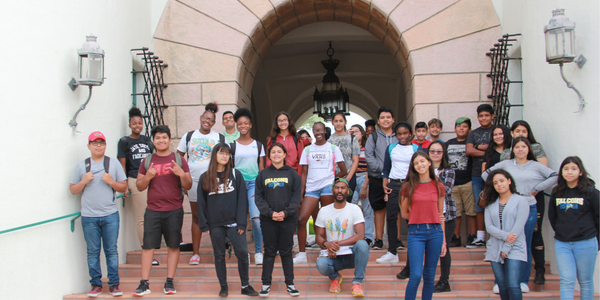 group of students in front of Hepner Hall
